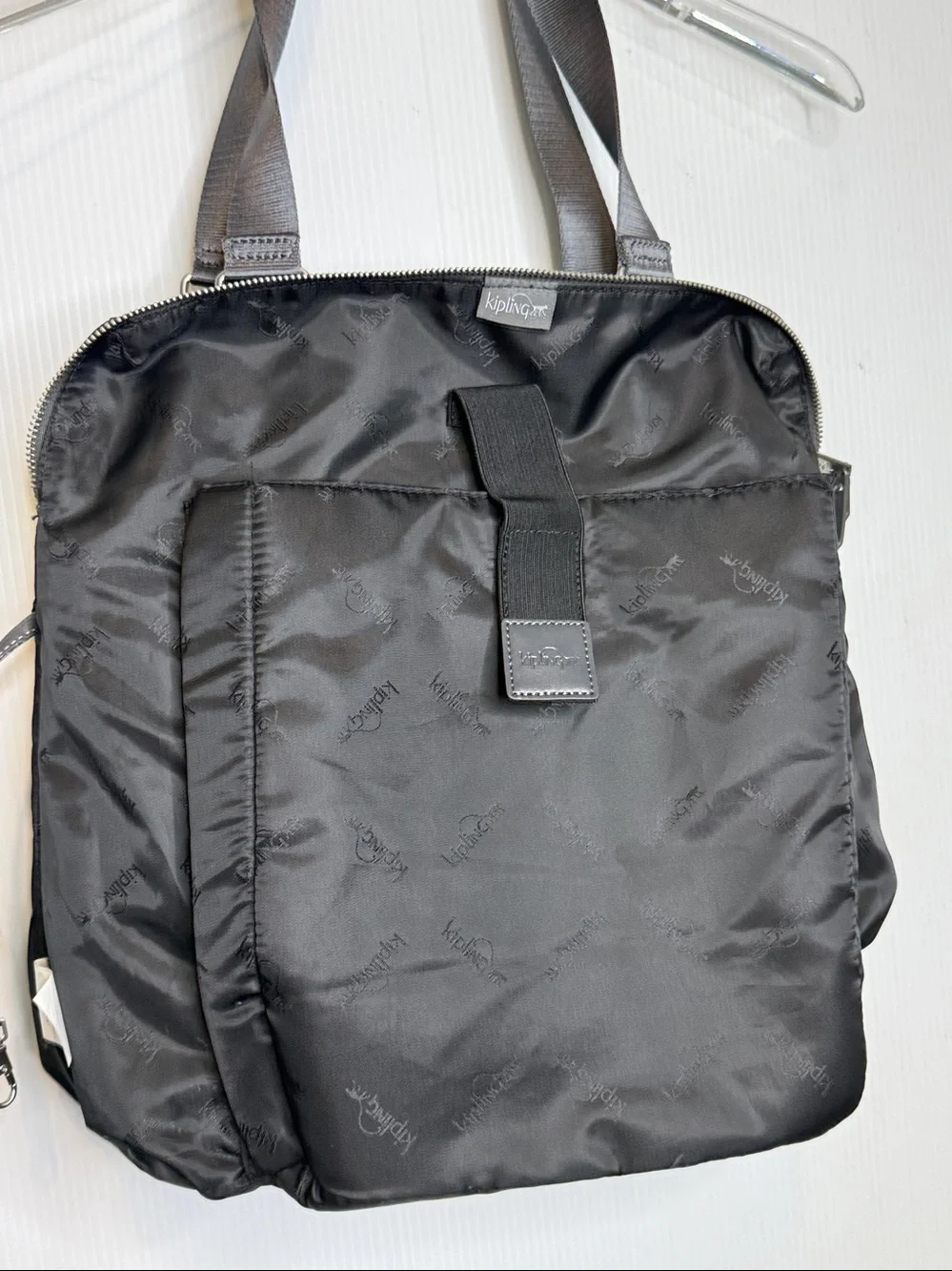 Kipling Camryn Gray Nylon Metallic Laptop Tote